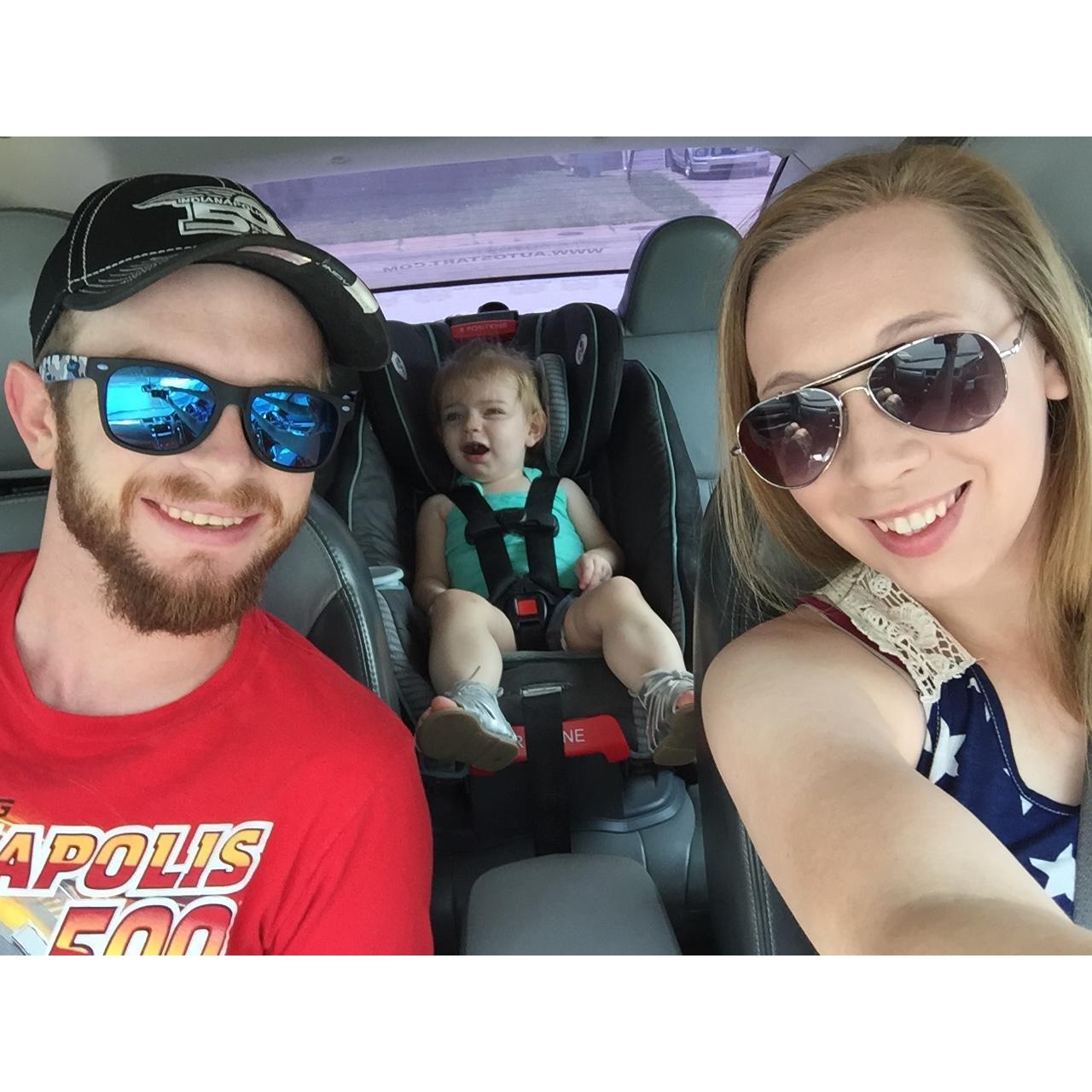 We took this picture on our why for Kyle to meet my parents for the first time