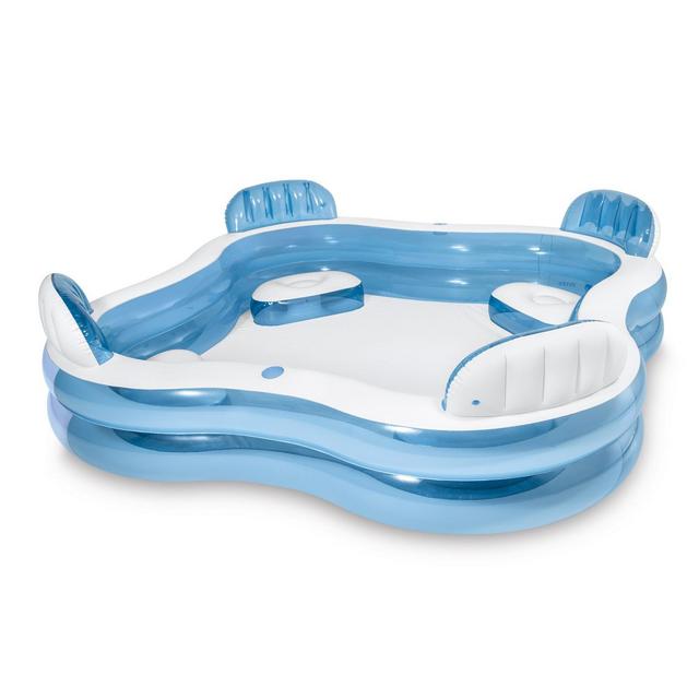 Intex 56475EP Swim Center Family Lounge Inflatable Pool 90" X 90" X 26"