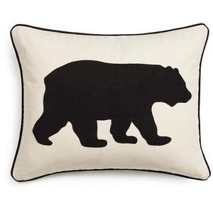 Bear Throw Pillow Black (16"x20") - Eddie Bauer®