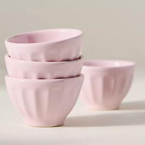 The Latte Stoneware Nut Bowls, Set of 4: Amelie Edition PETAL