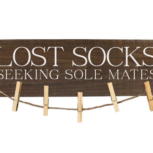 Wooden Lost Socks Sign