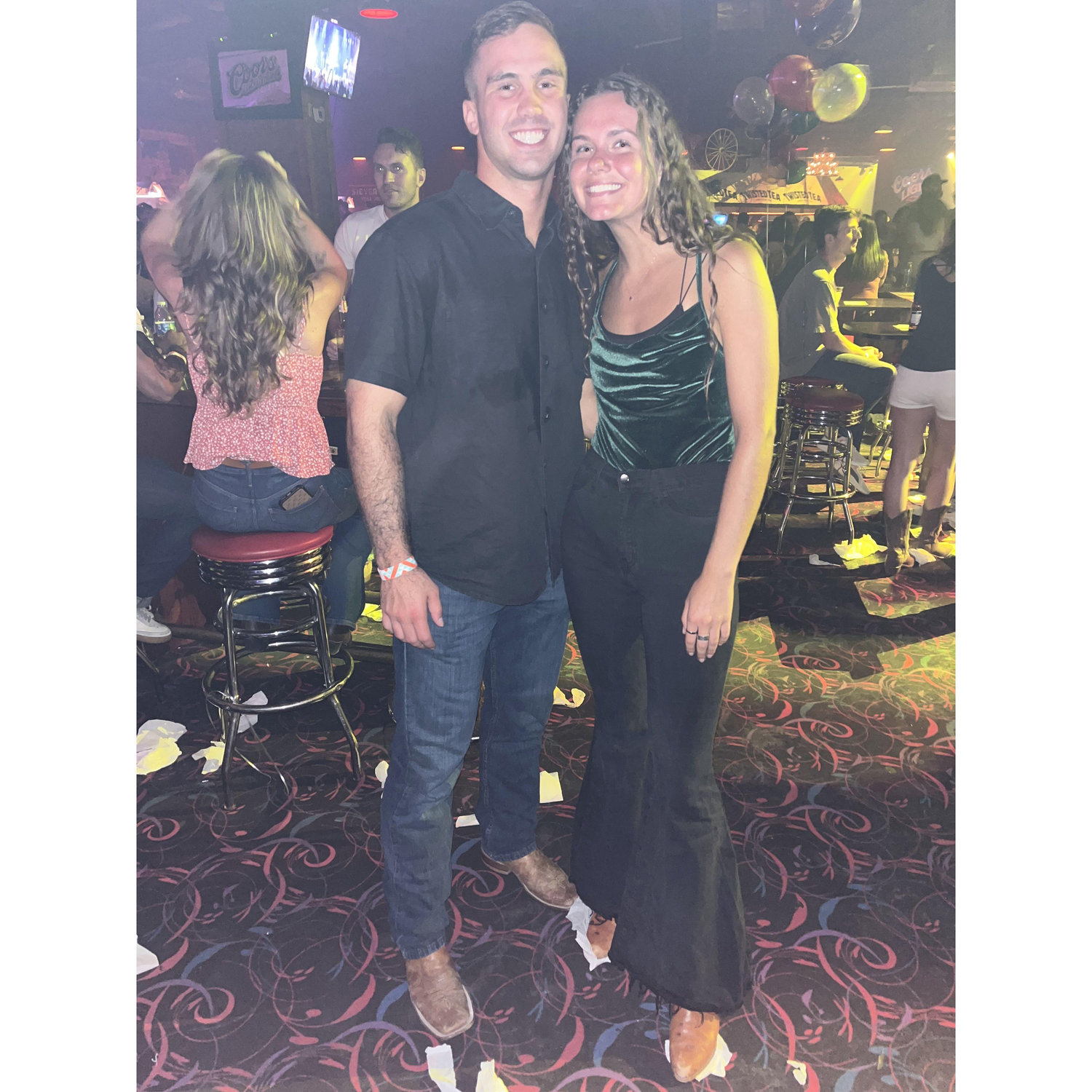 Pierce drove 10 hours to surprise Dana for her bday : )