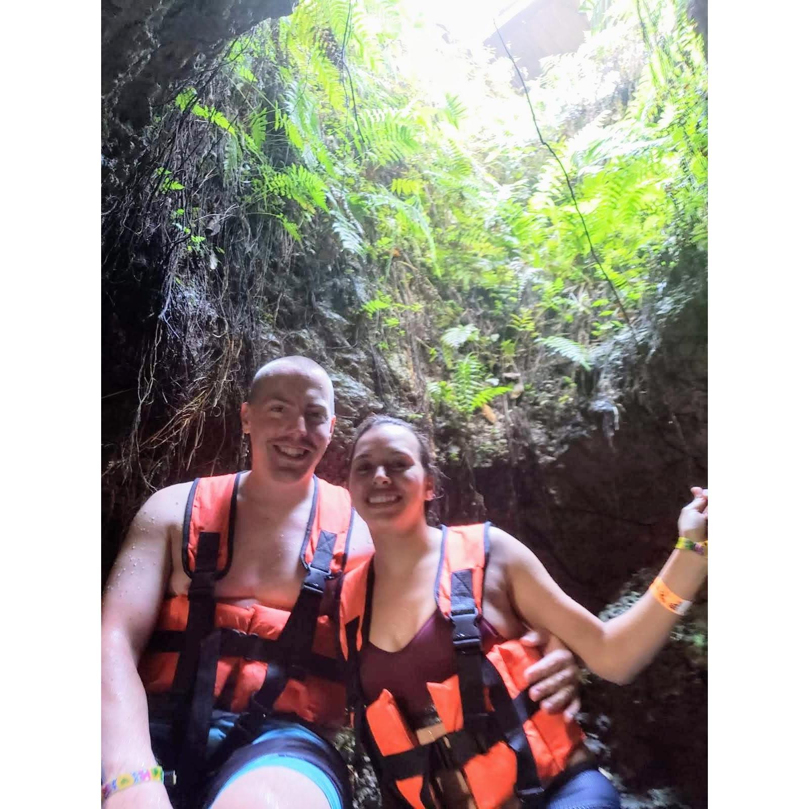 In a cenote