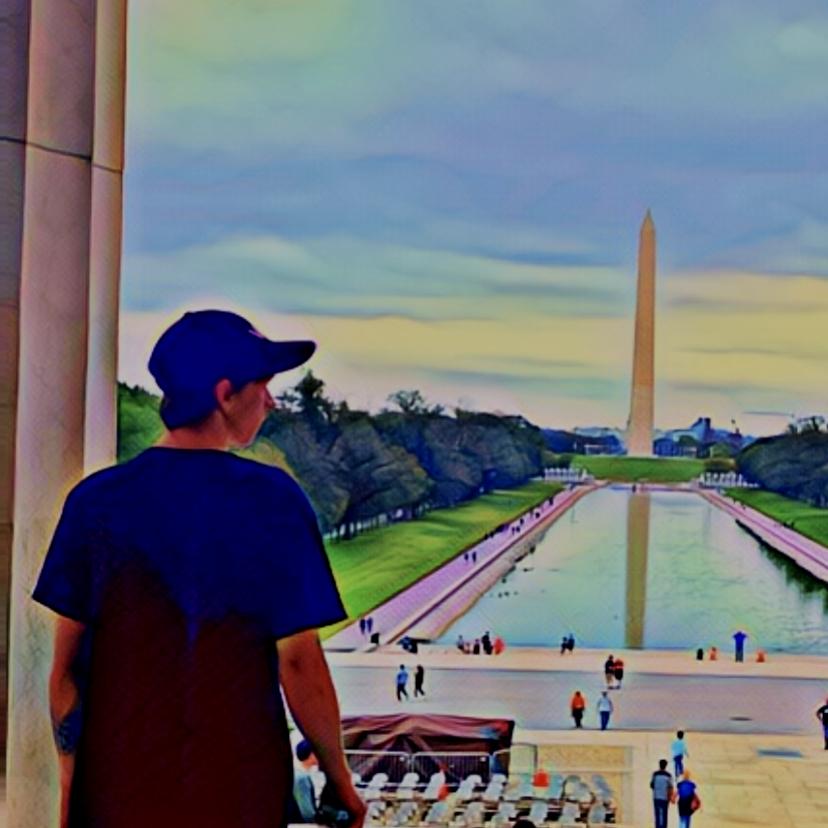 Here is Travis on yet another adventure the couple took to Washington DC , where Baley thought the White House was all the way in Washington state .