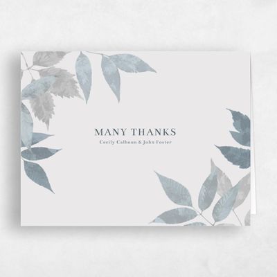 Blue Wedding Thank You - Leia Border