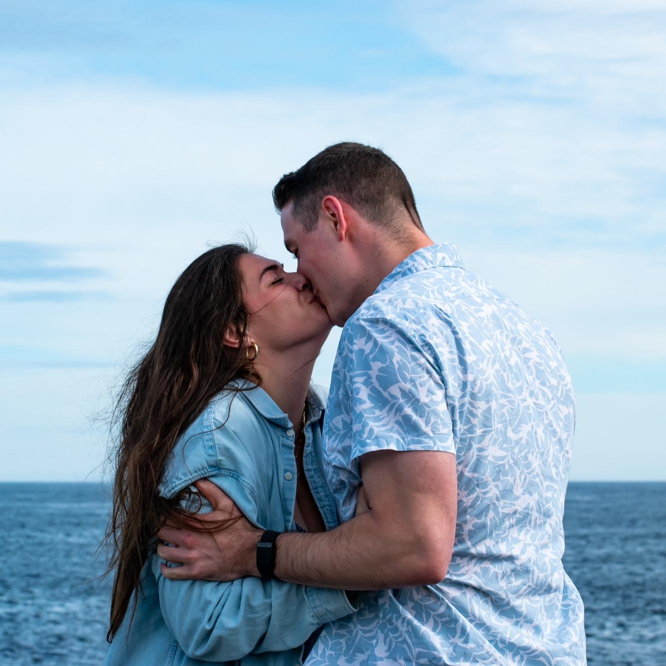 Photos from the engagement at Nubble in 2023