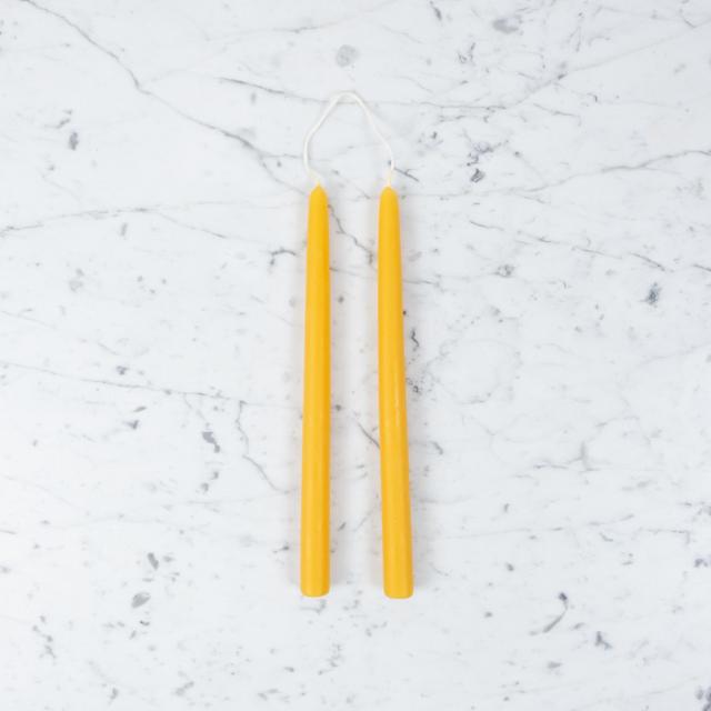 Beeswax Taper Candle Pair - 12"