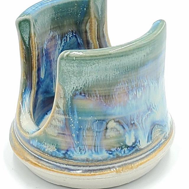 Liscom Hill Pottery - Seafoam and Teal Sponge Holder