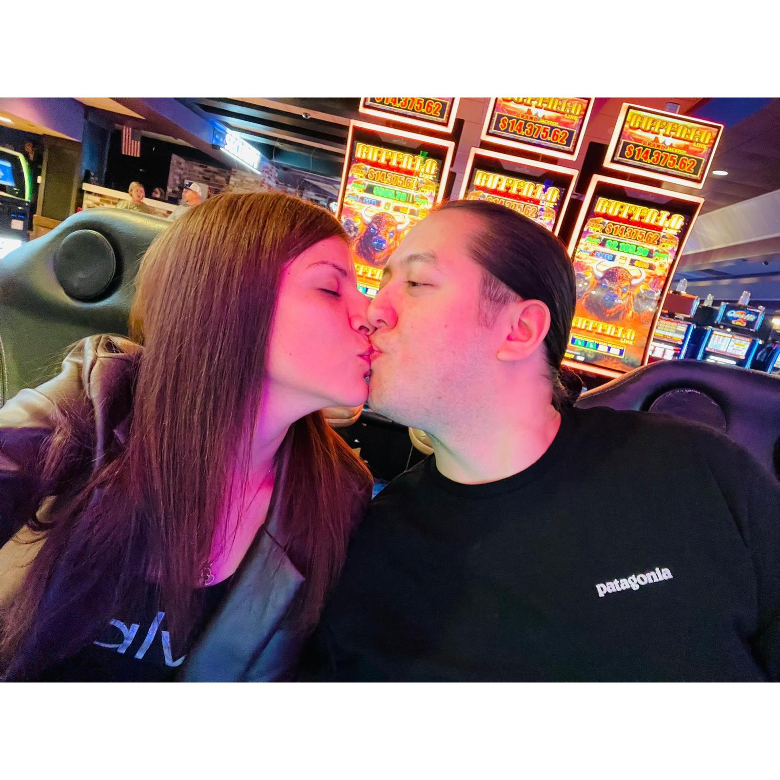 Kiss for good luck! in Lake Tahoe