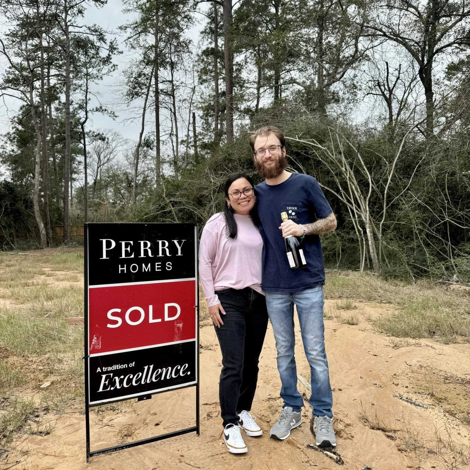 A moment we’ll never forget — the day Andrea and William went under contract for their first home together!