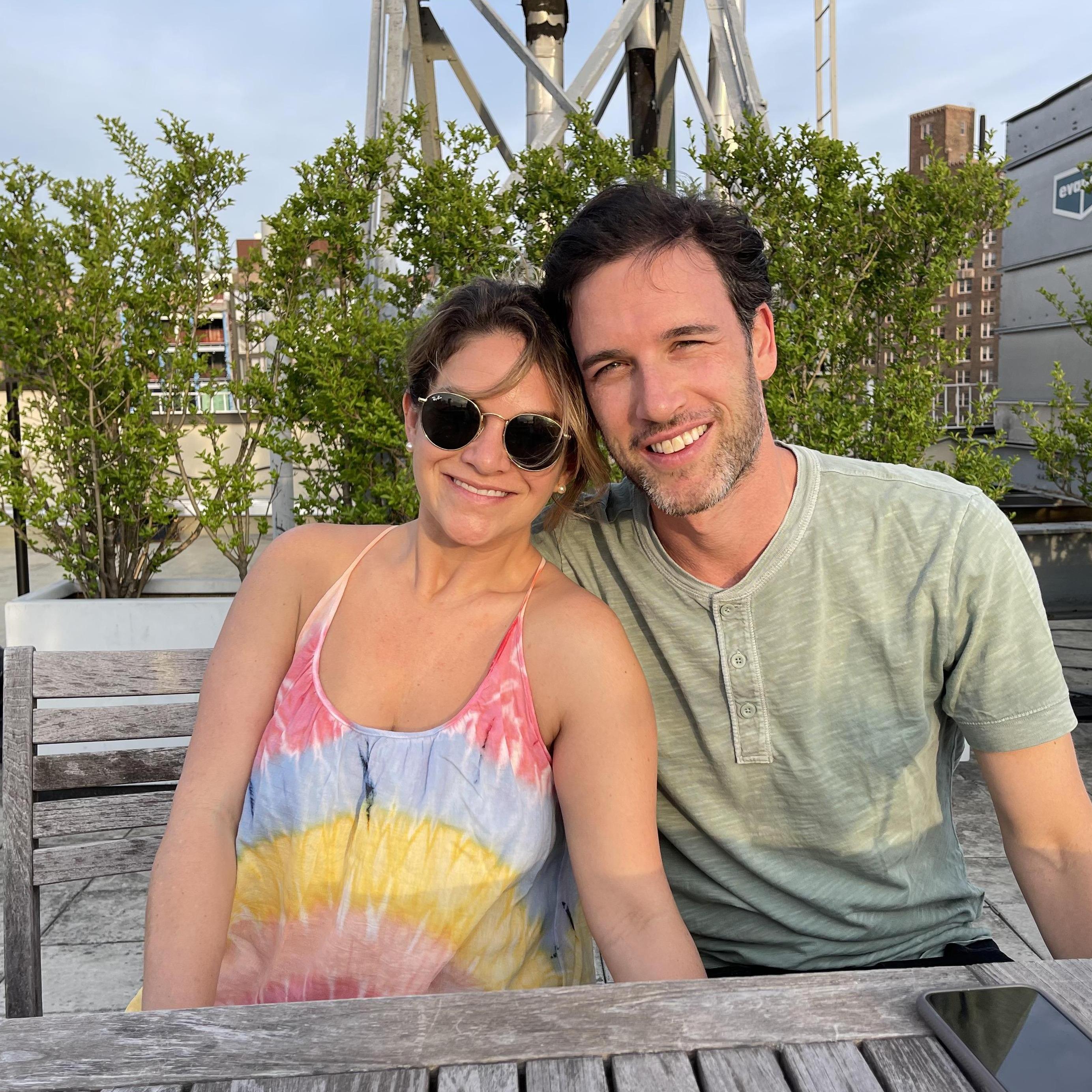 Catching a sunset from our roof in nyc