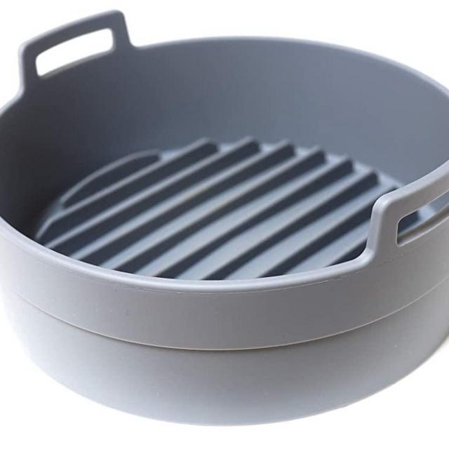 Air Fryer Silicone Pot Replacement of Parchment Paper Liners Food Safe Air fryers Oven Accessories ㅣNo More Harsh Cleaning Basket After Using the Air fryer Food Safe Container Reusable Airfryer Accessories