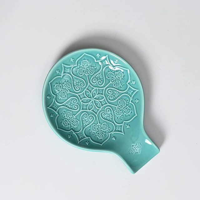 Ceramic Spoon Rest for Kitchen Counter, Housewarming Gift
