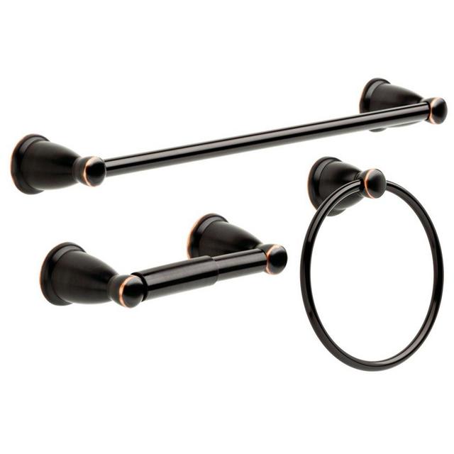 Franklin Brass KIN3PC-ORB Kinla Bathroom Accessory Kit, 3 Piece, Oil Rubbed Bronze