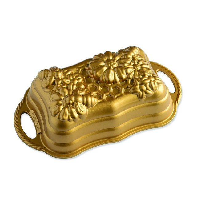 Nordic Ware Honeycomb Loaf Pan Gold