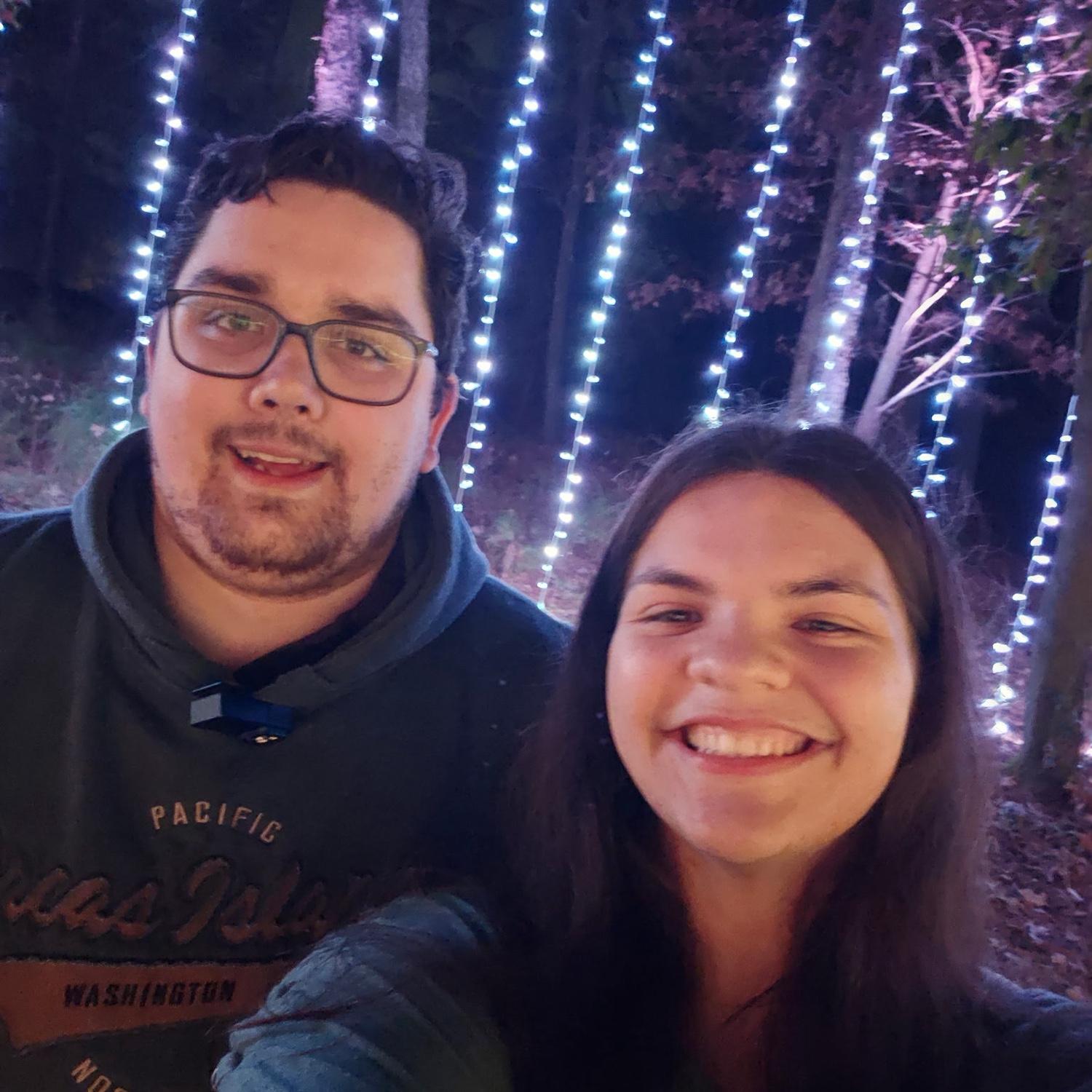 Spencer and Lauren's First Date! Botanical Gardens, Christmas Lights