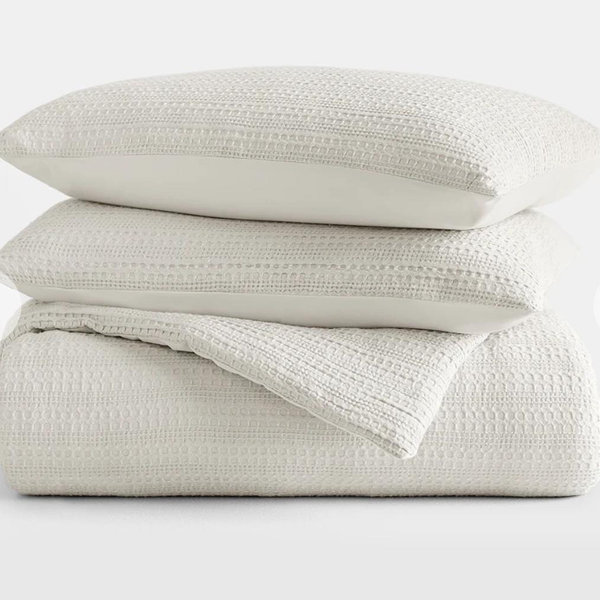 Textured Down Alternative Comforter Set - Linens & Hutch - Color: Dune