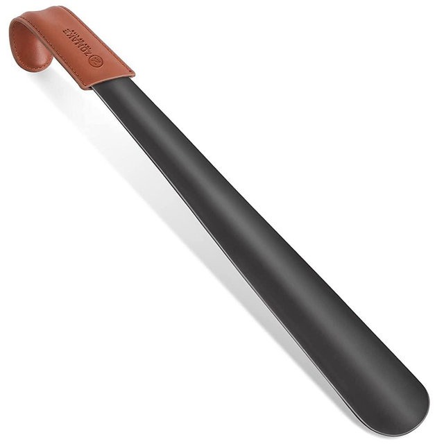 ZOMAKE Shoe Horn Long Handle for Seniors,Metal Long Shoehorn for Boots,16.5" Exta Long Shoe Horn for Men Women Kids