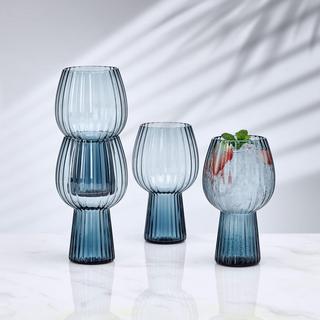 Phoebe Optic Goblet Glass, Set of 4