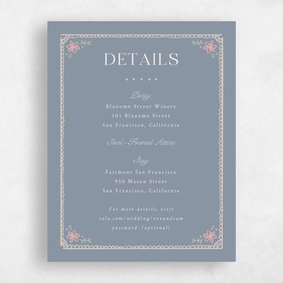 Grey Floral Wedding Enclosure - Maglorie