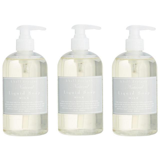 K. Hall Milk Liquid Soap, Set of 3