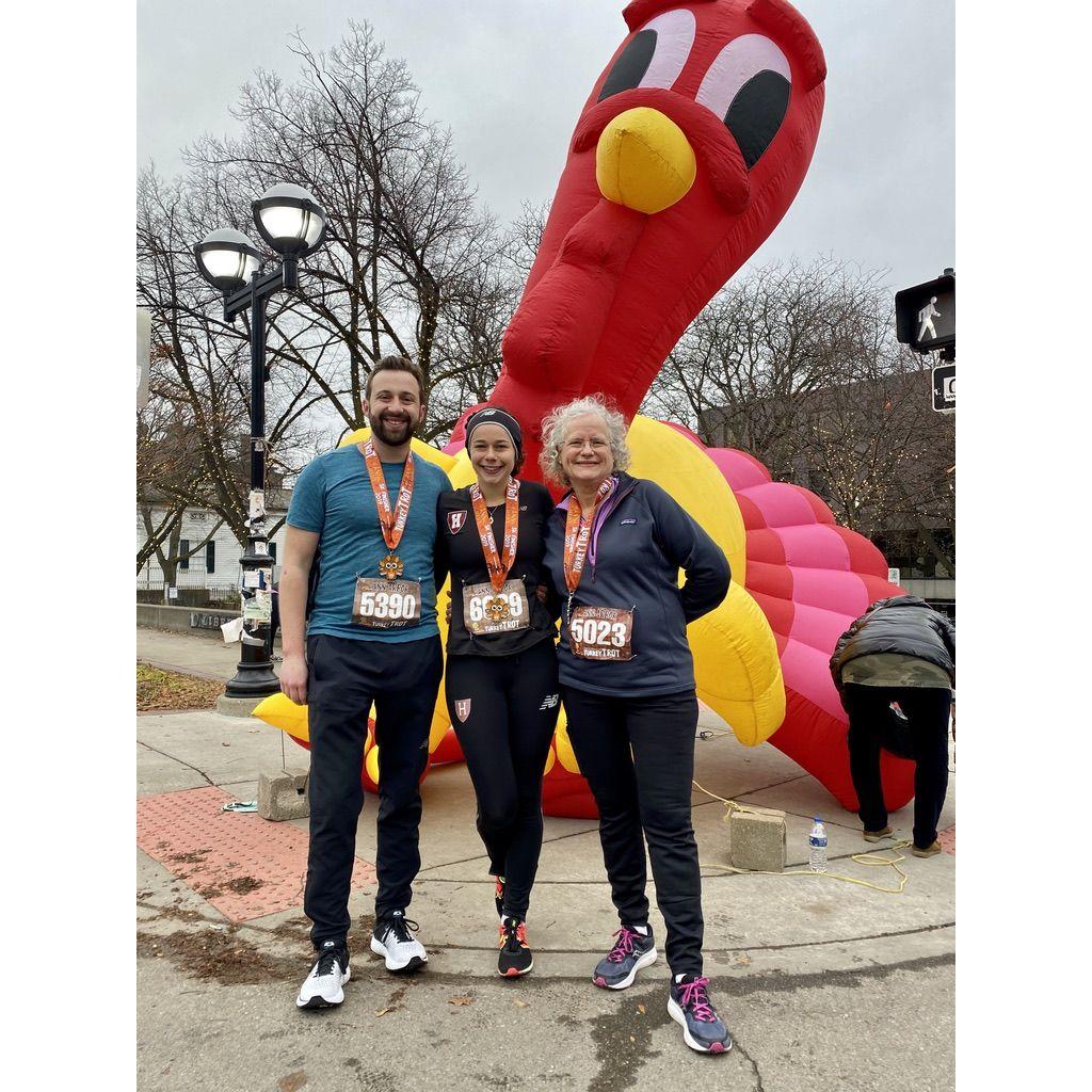 Our First Thanksgiving together - complete with the Ann Arbor Turkey Trot with Mama Shwayder.