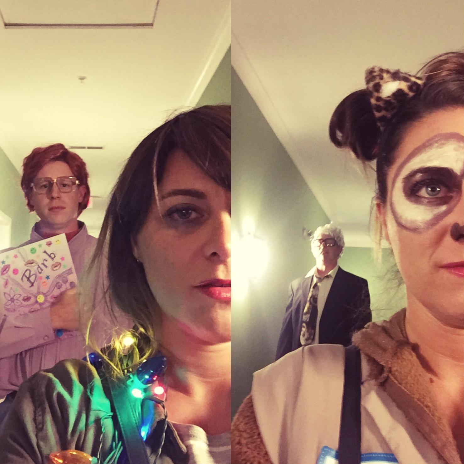 Halloween 2016 (Barb & Joyce from Stranger Things) // Halloween 2015 (Harry Caray & Barf)