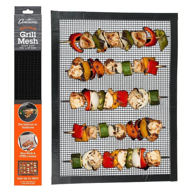 Camerons Grilling Mesh Heavy Duty 100% Non-Stick Reusable Cooking Mesh - Heat Safe up to 500° F- Great Christmas Gift for Grillers