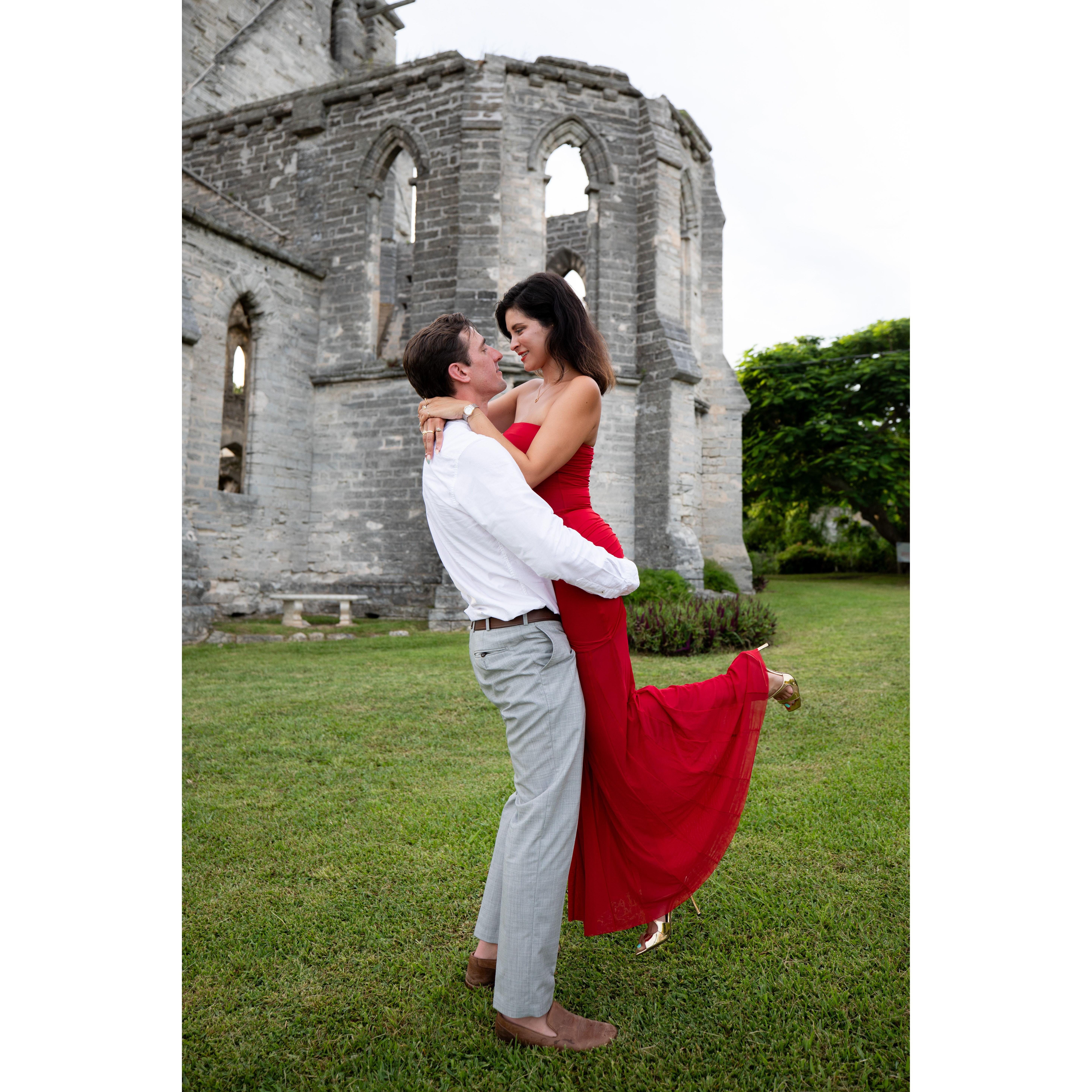 The "Unfinished Church" in St. George, Bermuda.