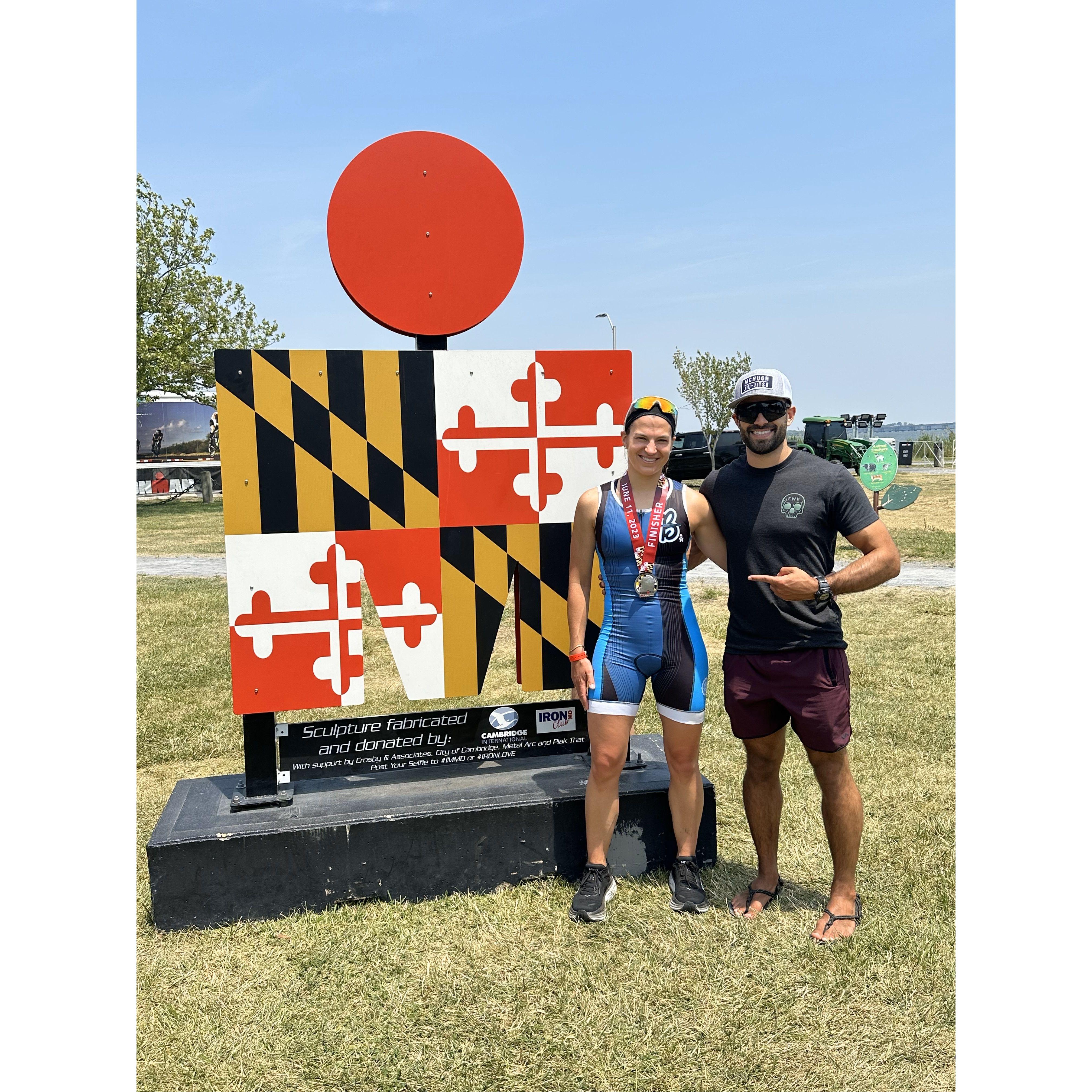 True love is your fiance still standing next to you for a post-race picture when you're caked in sweat and smell terrible. - 6.11.23