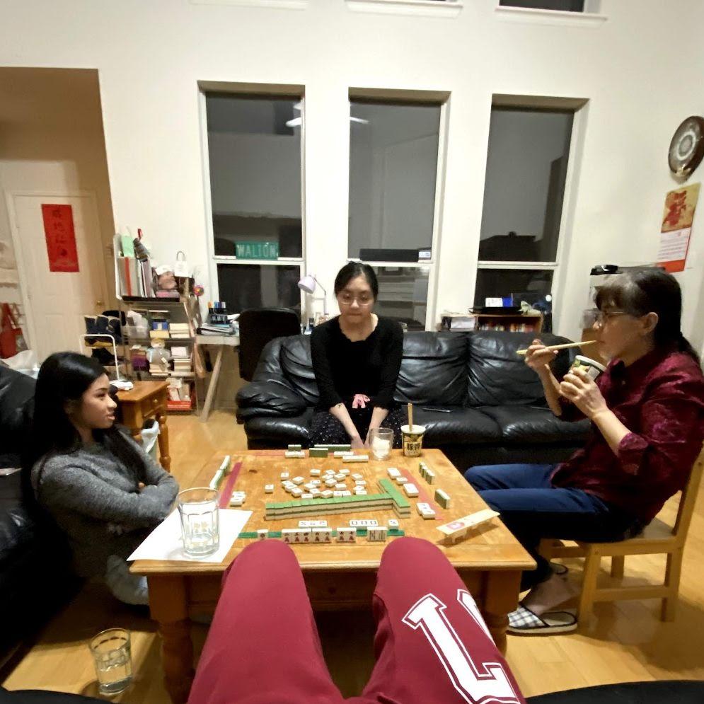 12/27/2019: Mahjong with Jeremy's family and Anna won on our first round!