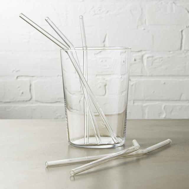Set of 8 Glass Straws