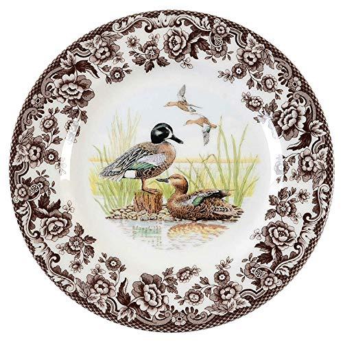 Spode Woodland Salad Plate, Blue Winged Teal, 8” | Perfect for Thanksgiving and Other Special Occasions | Made in England from Fine Earthenware | Microwave and Dishwasher Safe