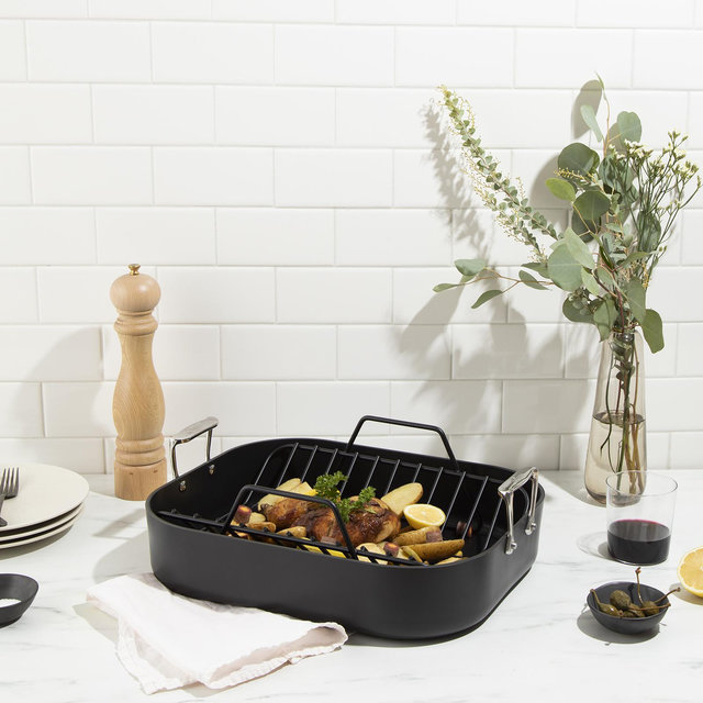All-Clad, HA1 Hard Anodized Roaster with Rack | Zola