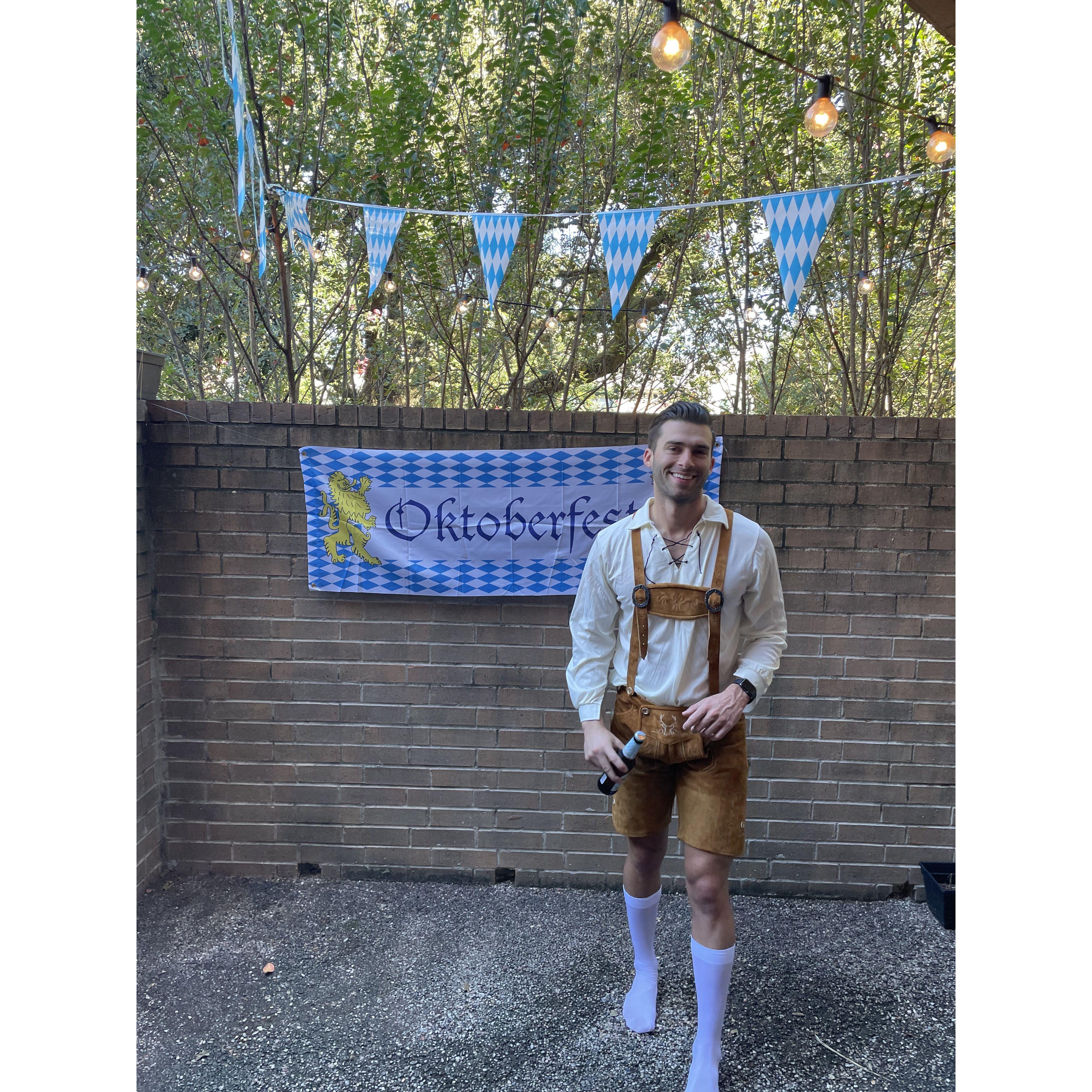 At Jesse's Oktober fest party