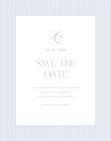 Tristabelle Portrait | Denim Blue | Zola Save The Dates