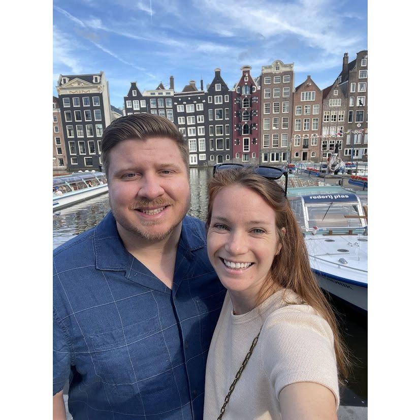 The first time out of the country together! Amsterdam!
