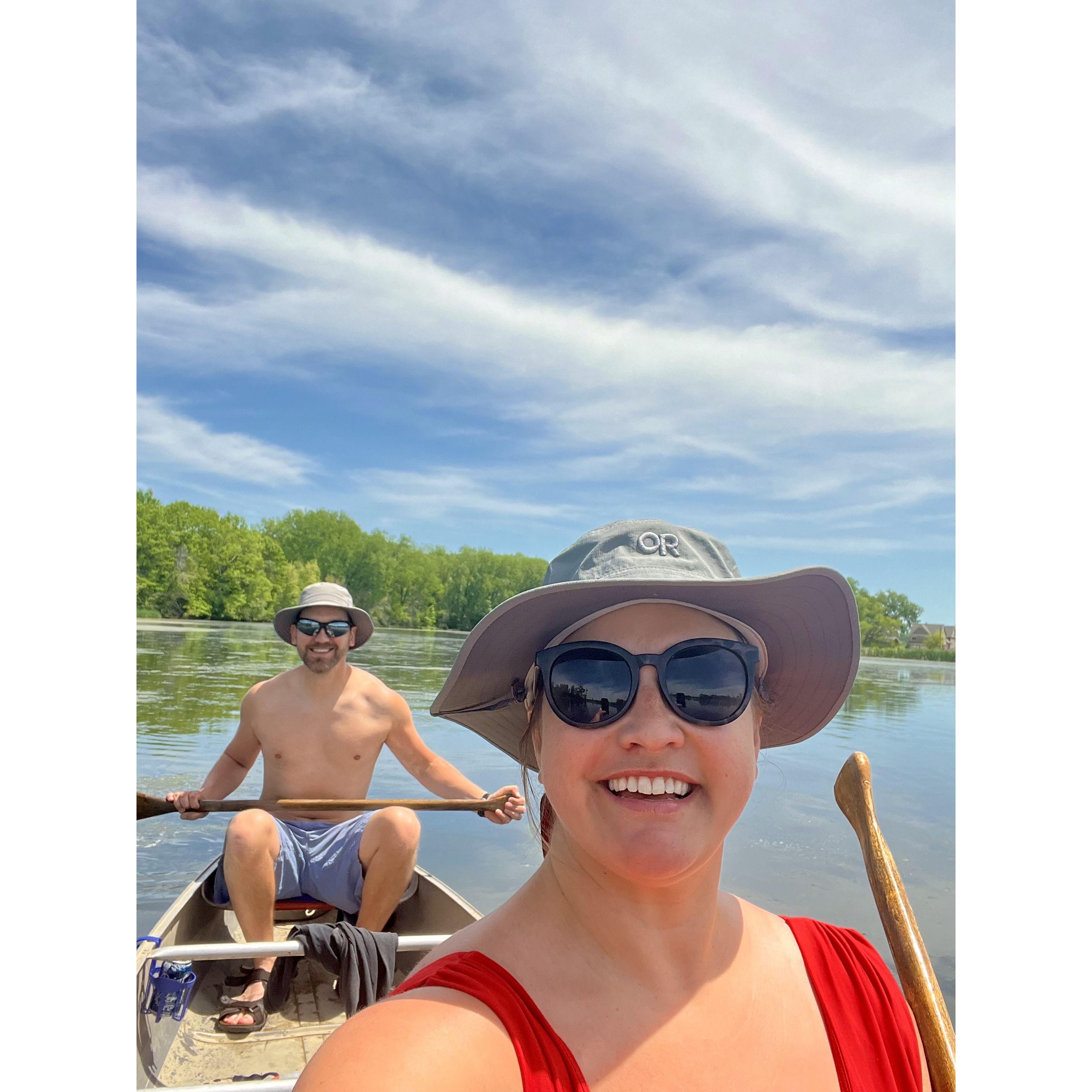 a more realistic celebration, canoeing. May 2024.