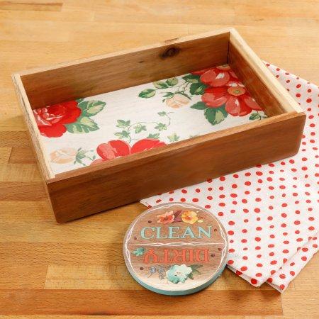THE PIONEER WOMAN VINTAGE FLORAL ORGANIZER AND DISHWASHER MAGNET