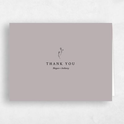 Taupe, Brown Wedding Thank You - Unconditional Stamp