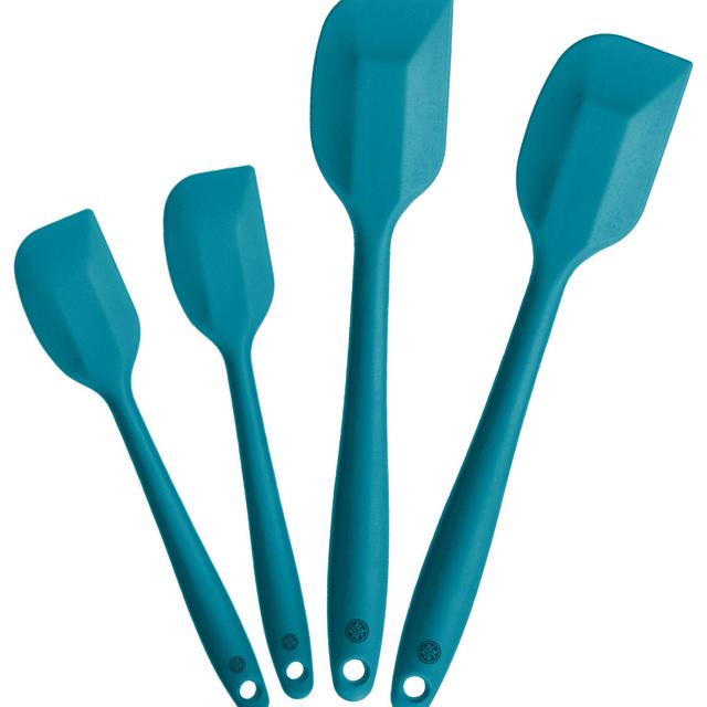 StarPack Basics Silicone Spatula Set (2 Small, 2 Large), High Heat Resistant to 480°F, Hygienic One Piece Design, Non Stick Rubber Cooking Utensil Set