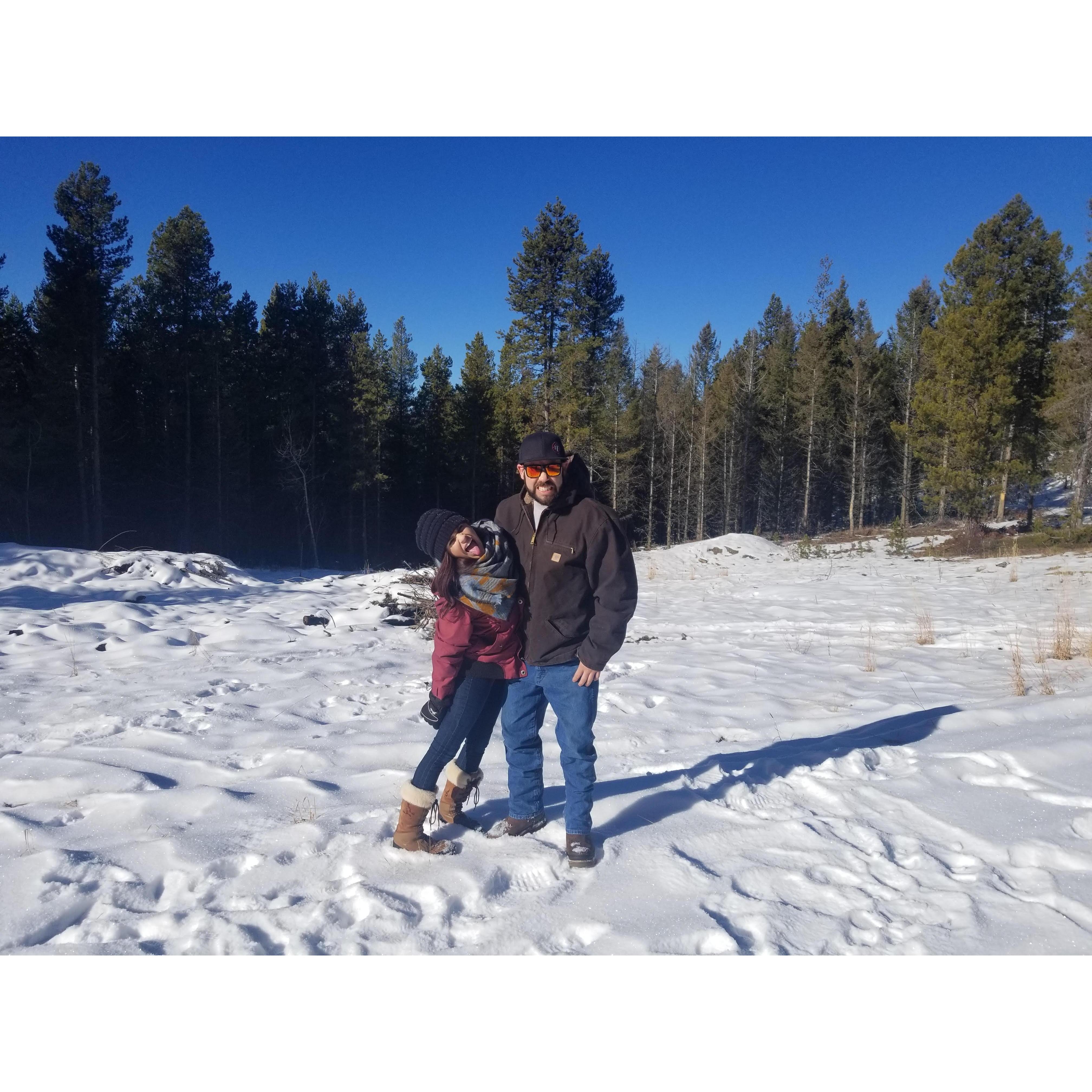 First Thanksgiving in the snow in Montana! :D