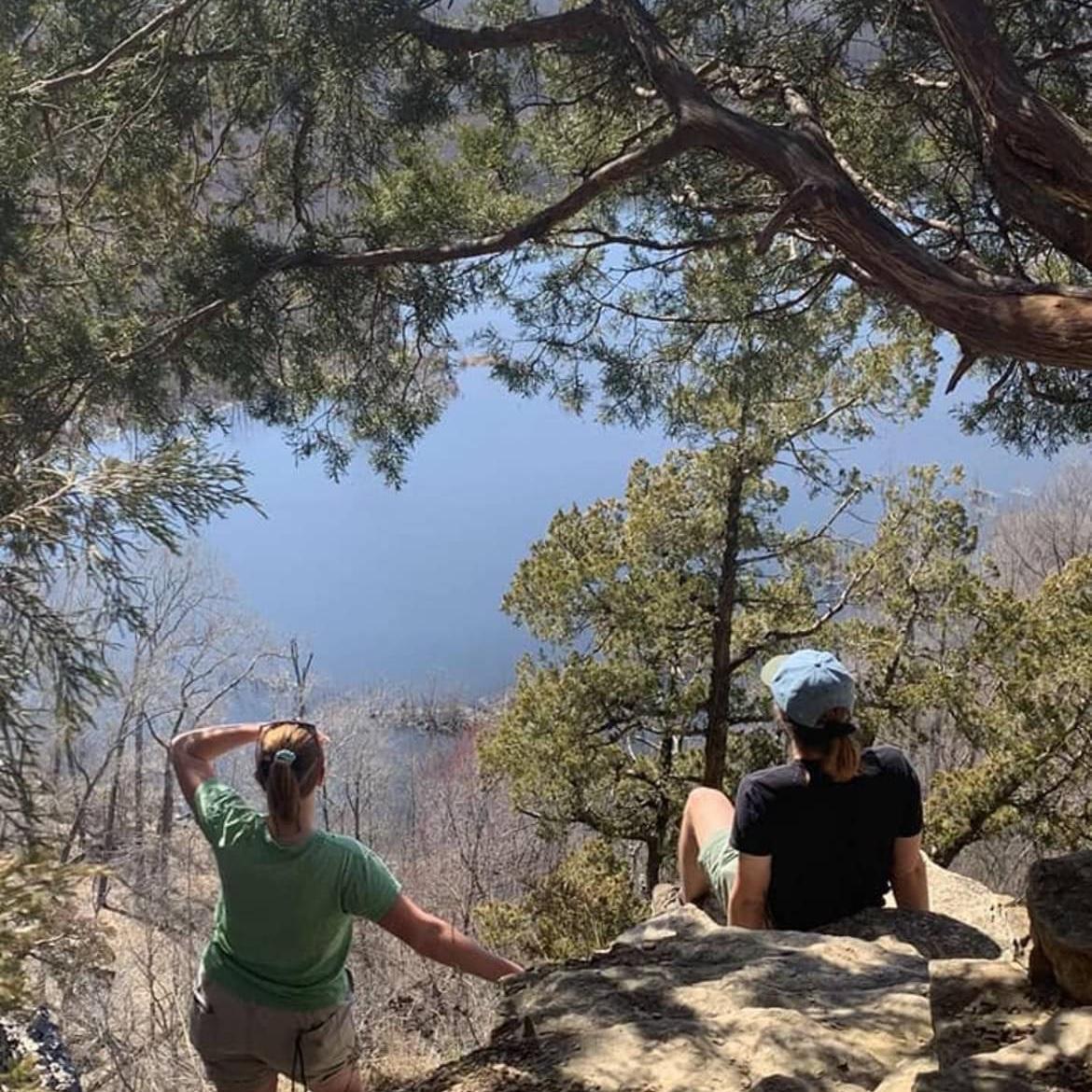 Hiking in the Shawnee National Forest in college, spring 2021. Leah has a crush on Caleb, but she hasn’t said anything yet.