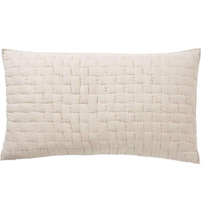 Bliss Cotton Linen Blend Sham, King, Flax