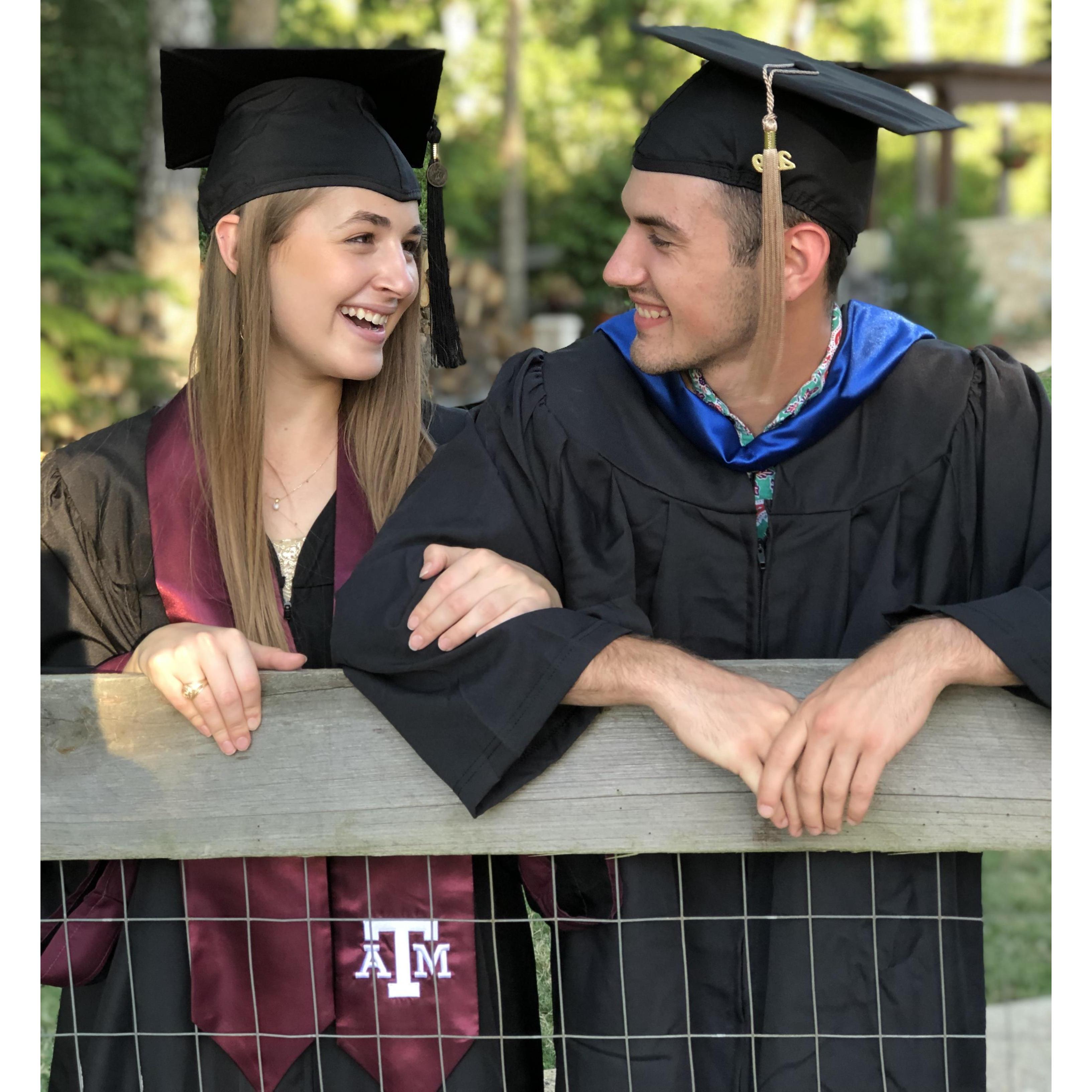 Jessamy graduated from Texas A&M in May with a BBA in Marketing and John graduated from St. Edwards in May with a BBA in Marketing and Business Administration