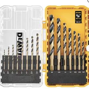 Black and Gold Twist Drill Bit Set (15-Piece)