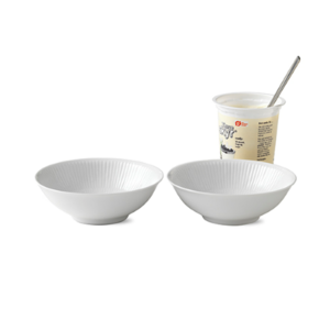White Fluted Cereal Bowl 2-Pack