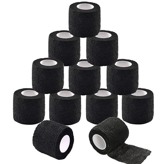 Tattoo Adhesive Wrap - Jconly 12pcs 2"x 5 Yards Tattoo Grip Tape Wrap, Elastic Bandage Wrap For Tattoo Grip Tube Tattoo Pen Tattoo Machine, Tattoo Supplies …