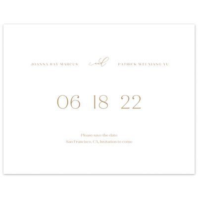 White Wedding Digital Save the Date - Colbie Type