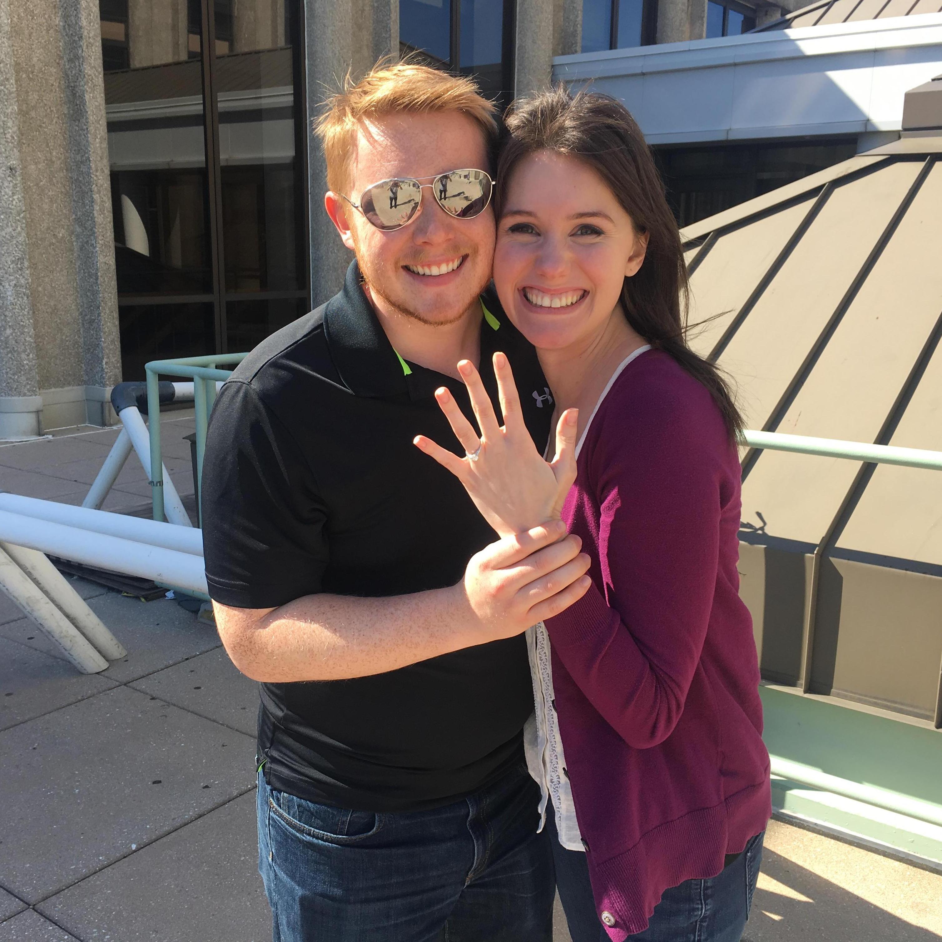 On the most beautiful day, April 23rd, my very best friend asked me to spend the rest of my life with him and without any doubt or hesitation, I joyfully cried "YES!"